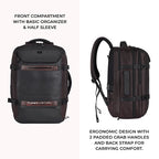 Gear Turbo 4 19"/40L Anti Theft Large Water Resistant Laptop Backpack with Raincover/Casual Backpack/Daypack/Travel Backpack/College Bag For Men/Women(Brown-Black)