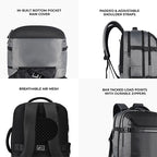 VIPUL VIBE Turbo 4 19"/40L Anti Theft Large Water Resistant Laptop Backpack with Raincover/Casual Backpack/Daypack/Travel Backpack/College Bag For Men/Women(Grey-Black)