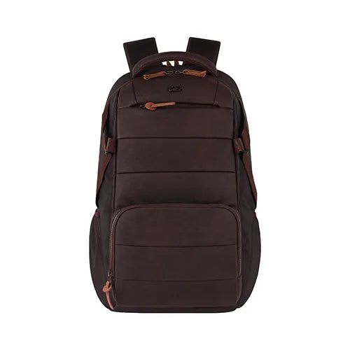 VIPUL VIBE Aspire 3 19"/31L Faux Leather Large Water Resistant Laptop Backpack | Casual Backpack | Daypack | Travel Backpack | College Bag For Men/Women(Brown - Brown)