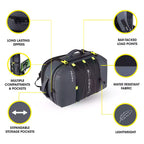Gear Turbo 21"/45L Large Water Resistant Anti theft Laptop Backpack with Raincover | Backpack | Daypack |Briefcase | Travel Bag For Men/Women (Black - Grey)