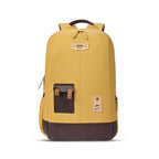 VIPUL VIBE Classic 2 19"/31L Anti Theft Faux leather Large Water Resistant Laptop Backpack/Casual Backpack/Daypack/Travel Backpack/College Bag For Men/Women (Yellow - Brown)