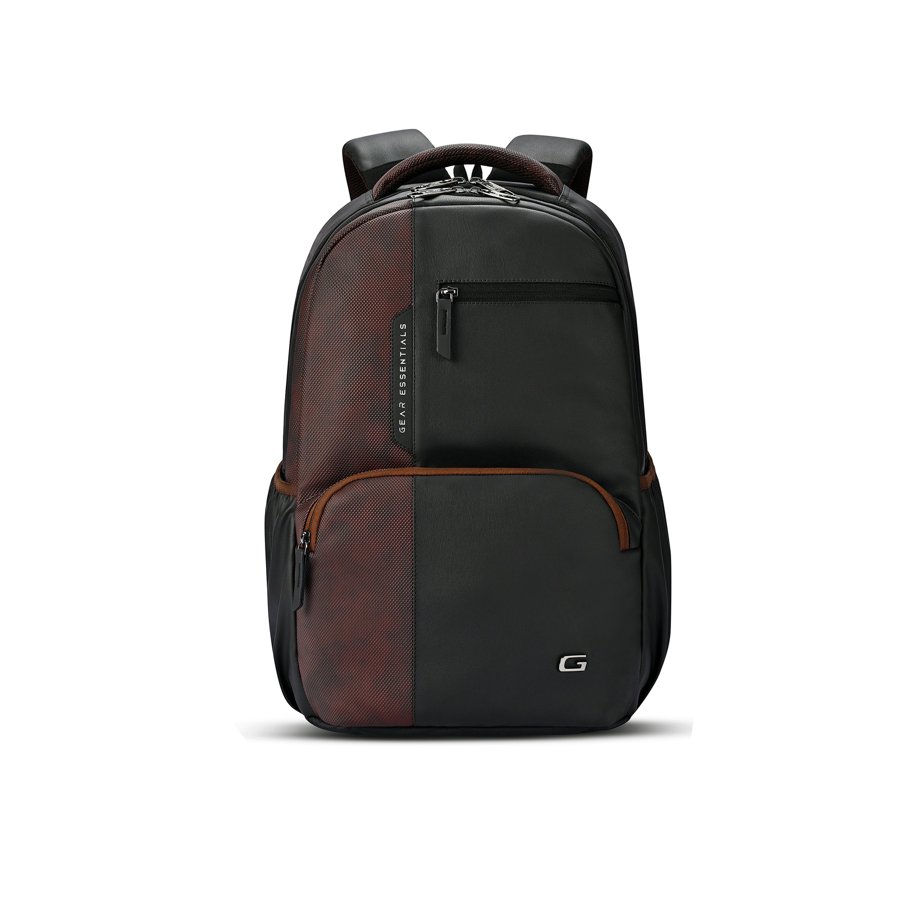 VIPUL VIBE Vintage 2 Faux Leather(Without Antitheft) 19"/34L Large Water Resistant Laptop Backpack/Casual Backpack/Daypack/Travel Backpack/College Bag For Men/Women(Black-Brown)