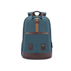 VIPUL VIBE Classic 4 Faux Leather (Without Antitheft) 19"/32L Large Water Resistant Laptop Backpack/Casual Backpack/Daypack/Travel Backpack/College Bag For Men/Women(Teal - Brown)