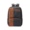 Gear Vintage 4 19"/29L anti theft faux leather Medium Water Resistant Laptop Backpack/Casual Backpack/Daypack/Travel Backpack/College Bag For Men/Women(Blue-Tan)