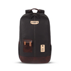 VIPUL VIBE Classic 2 19"/31L Anti Theft Faux leather Large Water Resistant Laptop Backpack/Casual Backpack/Daypack/Travel Backpack/College Bag For Men/Women (Black - Brown)