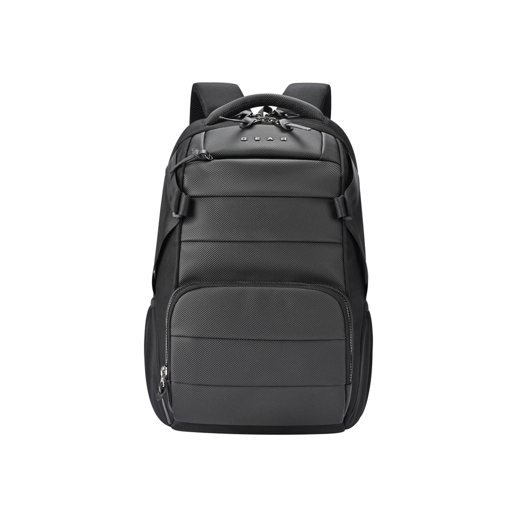 Aspire Faux Leather Laptop Backpack 17 (Black Black)