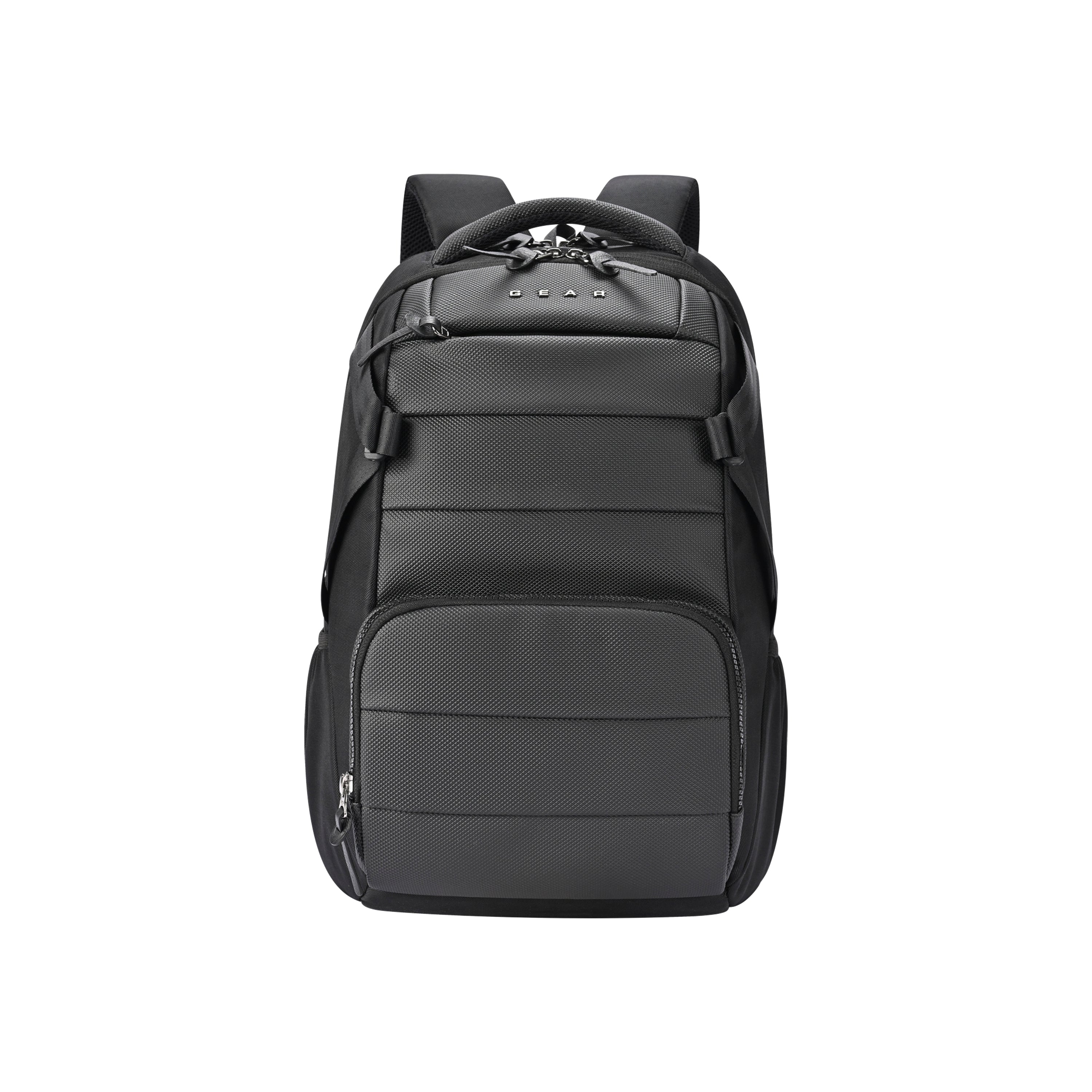 Aspire Faux Leather Laptop Backpack 17 (Black Black)