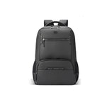 VIPUL VIBE Quantum 3 18"/29L Antitheft Large Faux Leather Water Resistant Laptop backpack with Raincover/Laptop backpack/Casual Backpack/Daypack/Travel Backpack/College Bag For Men/Women(Black-Black)