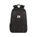Classic 18" faux leather anti theft laptop backpack (BROWN - BLACK)