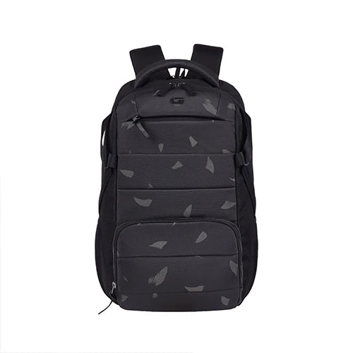 Gear Aspire 3 19"/35L Faux Leather Large Water Resistant Laptop Backpack | Casual Backpack | Daypack | Travel Backpack | College Bag For Men/Women(Black-Grey)