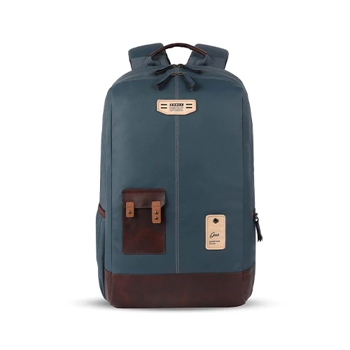VIPUL VIBE Classic 2 19"/31L Anti Theft Faux leather Large Water Resistant Laptop Backpack/Casual Backpack/Daypack/Travel Backpack/College Bag For Men/Women (Teal - Brown)