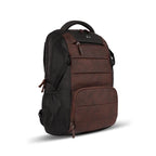 VIPUL VIBE Aspire 3 19"/35L Faux Leather Large Water Resistant Laptop Backpack | Casual Backpack | Daypack | Travel Backpack | College Bag For Men/Women(Brown-Black)
