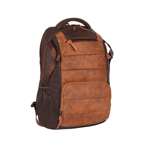 Gear Aspire 4 18"/31L Large Faux Leather Water Resistant Laptop backpack/Laptop backpack/Casual Backpack/Daypack/Travel Backpack/College Bag For Men/Women(Tan-Brown)