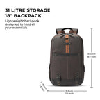 VIPUL VIBE Classic 4 19"/31L anti theft faux leather Medium Water Resistant Laptop Backpack/Casual Backpack/Daypack/Travel Backpack/College Bag For Men/Women(Brown - Black)