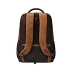 Gear Quantum 3 18"/29L Antitheft Large Faux Leather Water Resistant Laptop backpack with Raincover/Laptop backpack/Casual Backpack/Daypack/Travel Backpack/College Bag For Men/Women(Tan-Brown)