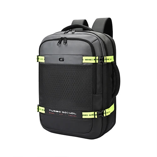 Turbo 3 anti theft faux leather with raincover 19"/40L (Black-Grey)
