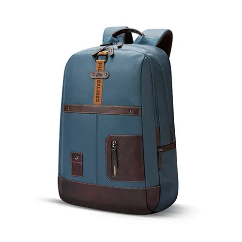 Gear Classic 6 18"/31L Antitheft Large Faux Leather Water Resistant Laptop backpack/Laptop backpack/Casual Backpack/Daypack/Travel Backpack/College Bag For Men/Women(Teal-Brown)