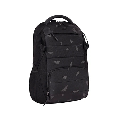 Gear Aspire 3 19"/35L Faux Leather Large Water Resistant Laptop Backpack | Casual Backpack | Daypack | Travel Backpack | College Bag For Men/Women(Black-Grey)