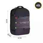 Gear Turbo 21"/45L Large Water Resistant Anti theft Laptop Backpack with Raincover | Backpack | Daypack |Briefcase | Travel Bag For Men/Women (Black - White)