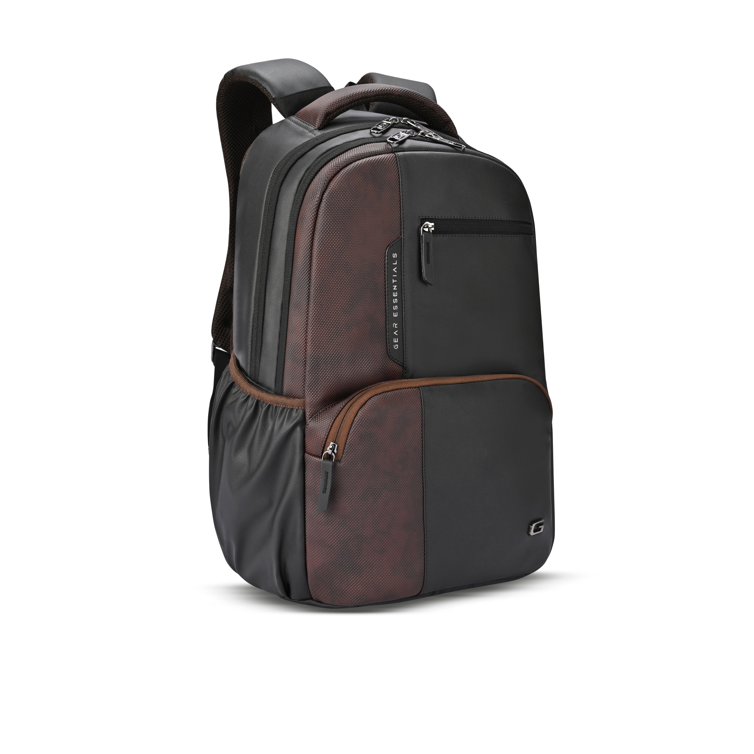 VIPUL VIBE Vintage 2 Faux Leather(Without Antitheft) 19"/34L Large Water Resistant Laptop Backpack/Casual Backpack/Daypack/Travel Backpack/College Bag For Men/Women(Black-Brown)