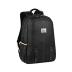 Classic 18" faux leather anti theft laptop backpack (BLACK - BLACK)