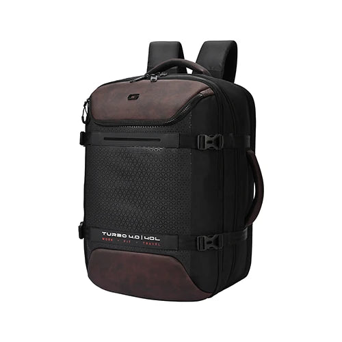 VIPUL VIBE Turbo 4 19"/40L Anti Theft Large Water Resistant Laptop Backpack with Raincover/Casual Backpack/Daypack/Travel Backpack/College Bag For Men/Women(Black-Brown)
