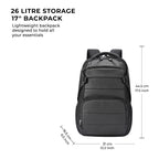 Aspire Faux Leather Laptop Backpack 17 (Black Black)