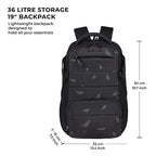 Gear Aspire 4 18"/31L Large Faux Leather Water Resistant Laptop backpack/Laptop backpack/Casual Backpack/Daypack/Travel Backpack/College Bag For Men/Women(Black-Grey)