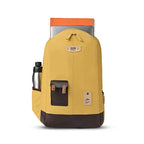 VIPUL VIBE Classic 2 19"/31L Anti Theft Faux leather Large Water Resistant Laptop Backpack/Casual Backpack/Daypack/Travel Backpack/College Bag For Men/Women (Yellow - Brown)