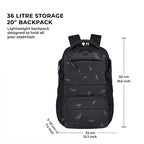 Gear Aspire 3 19"/35L Faux Leather Large Water Resistant Laptop Backpack | Casual Backpack | Daypack | Travel Backpack | College Bag For Men/Women(Black-Grey)