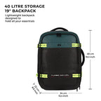 Gear Turbo 3 anti theft faux leather with raincover 40L (Black Teal)