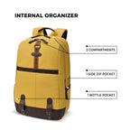VIPUL VIBE Classic 4 19"/31L anti theft faux leather Medium Water Resistant Laptop Backpack/Casual Backpack/Daypack/Travel Backpack/College Bag For Men/Women(Yellow - Brown)
