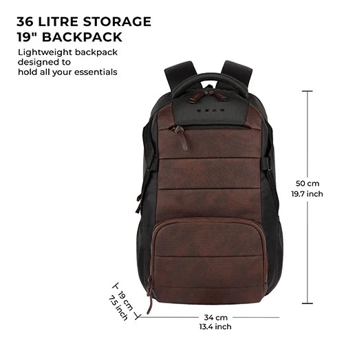 VIPUL VIBE Aspire 4 18"/31L Large Faux Leather Water Resistant Laptop backpack/Laptop backpack/Casual Backpack/Daypack/Travel Backpack/College Bag For Men/Women(Brown-Black)