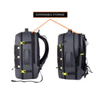 Gear Turbo 21"/45L Large Water Resistant Anti theft Laptop Backpack with Raincover | Backpack | Daypack |Briefcase | Travel Bag For Men/Women (Black - Grey)