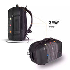 Gear Turbo 21"/45L Large Water Resistant Anti theft Laptop Backpack with Raincover | Backpack | Daypack |Briefcase | Travel Bag For Men/Women (Black - White)