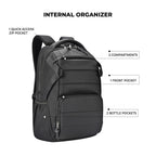 Aspire Faux Leather Laptop Backpack 17 (Black Black)