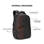 VIPUL VIBE Vintage 2 Faux Leather(Without Antitheft) 19"/34L Large Water Resistant Laptop Backpack/Casual Backpack/Daypack/Travel Backpack/College Bag For Men/Women(Black-Brown)