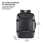 VIPUL VIBE Turbo 4 19"/40L Anti Theft Large Water Resistant Laptop Backpack with Raincover/Casual Backpack/Daypack/Travel Backpack/College Bag For Men/Women(Grey-Black)