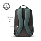 VIPUL VIBE Classic 4 19"/31L anti theft faux leather Medium Water Resistant Laptop Backpack/Casual Backpack/Daypack/Travel Backpack/College Bag For Men/Women(Green - Brown)