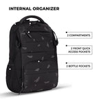 Gear Aspire 4 18"/31L Large Faux Leather Water Resistant Laptop backpack/Laptop backpack/Casual Backpack/Daypack/Travel Backpack/College Bag For Men/Women(Black-Grey)