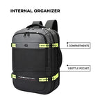 Turbo 3 anti theft faux leather with raincover 19"/40L (Black-Grey)