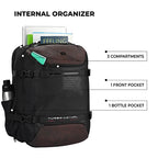 VIPUL VIBE Turbo 4 19"/40L Anti Theft Large Water Resistant Laptop Backpack with Raincover/Casual Backpack/Daypack/Travel Backpack/College Bag For Men/Women(Black-Brown)
