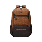 VIPUL VIBE Quantum 3 18"/29L Antitheft Large Faux Leather Water Resistant Laptop backpack with Raincover/Laptop backpack/Casual Backpack/Daypack/Travel Backpack/College Bag For Men/Women(Tan-Brown)