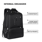 VIPUL VIBE Vintage 2 19"/31L anti theft faux leather Medium Water Resistant Laptop Backpack/Casual Backpack/Daypack/Travel Backpack/College Bag For Men/Women(Pitch Black - Black)