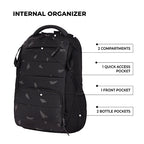 Gear Aspire 3 19"/35L Faux Leather Large Water Resistant Laptop Backpack | Casual Backpack | Daypack | Travel Backpack | College Bag For Men/Women(Black-Grey)