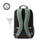 VIPUL VIBE Classic 4 19"/31L anti theft faux leather Medium Water Resistant Laptop Backpack/Casual Backpack/Daypack/Travel Backpack/College Bag For Men/Women(Pista Green - Brown)