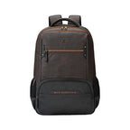 Gear Quantum 3 18"/29L Antitheft Large Faux Leather Water Resistant Laptop backpack with Raincover/Laptop backpack/Casual Backpack/Daypack/Travel Backpack/College Bag For Men/Women(Brown-Black)