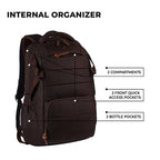 VIPUL VIBE Aspire 3 19"/35L Faux Leather Large Water Resistant Laptop Backpack | Casual Backpack | Daypack | Travel Backpack | College Bag For Men/Women(Brown-Brown)