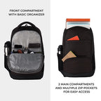 VIPUL VIBE Vintage 2 18"/28L Large Anti Theft Faux Leather Water Resitant Laptop Backpack/Office Bag/ Casual Bag/Travel Backpack for Men/Women (Brown - Black)
