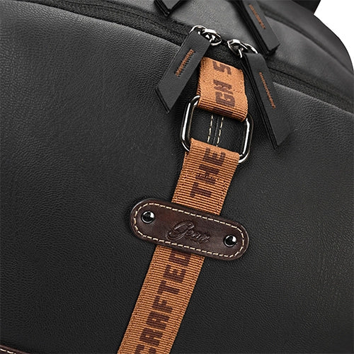 VIPUL VIBE Classic 6 18"/31L Antitheft Large Faux Leather Water Resistant Laptop backpack/Laptop backpack/Casual Backpack/Daypack/Travel Backpack/College Bag For Men/Women(Black-Brown)